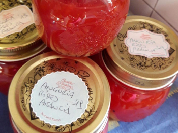 Confettura di anguria, ribes e arancia