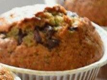 Muffin con crema di pistacchio e gocce di cioccolato