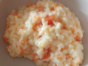 Risotto cremoso alla zucca e latte
