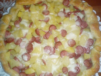 Torta Salata Wurstel e Patate