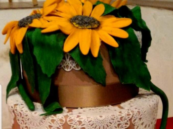 TORTA GIRASOLE IN PDZ CON CREMA CIOCCOLATO