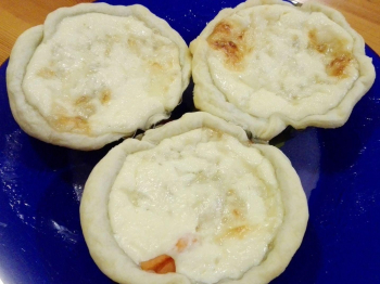 Minitorte salate con zucca, provola e gorgonzola