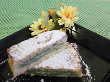 Dolcetti veloci di panbrioscè,con crema spalmabile al pistacchio