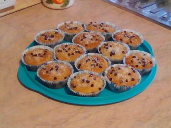 Muffin al cocco e gocce di cioccolato