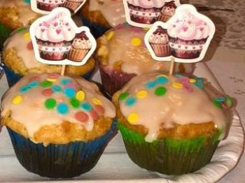 Muffin al cioccolato bianco
