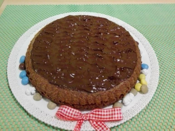 Torta pandoro,glassata al cioccolato🍫