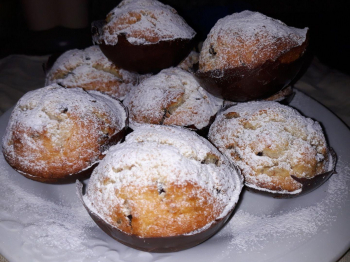 Muffin banana con pirottino al cioccolato