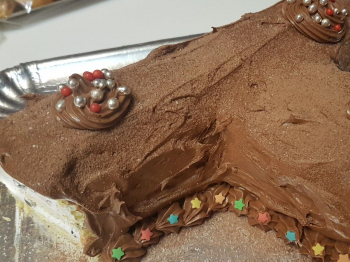 Tronchetto di Natale panna e nutella