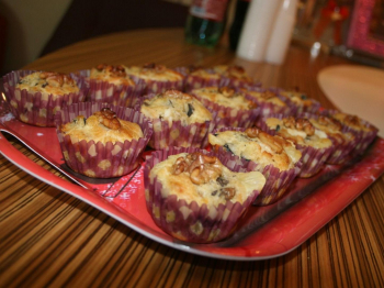 Muffin salati funghi e noci