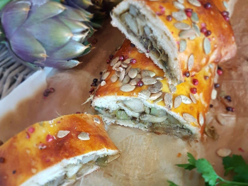 STRUDEL SALATO AI CARCIOFI E PROVOLA