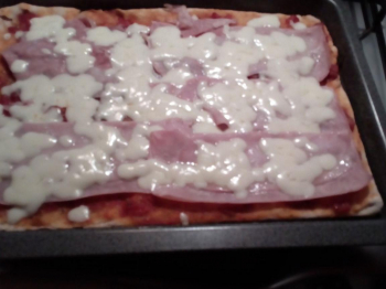 pizza con cotto
