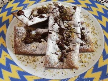 Chiacchiere al Pistacchio e Nutella