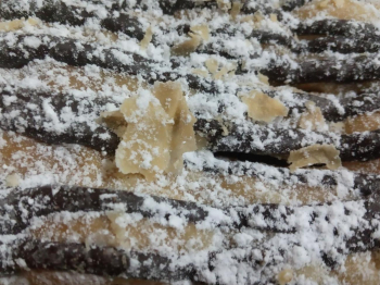 Chiacchiere al cioccolato fondente
