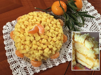 Mini Torta Mimosa ai mandarini