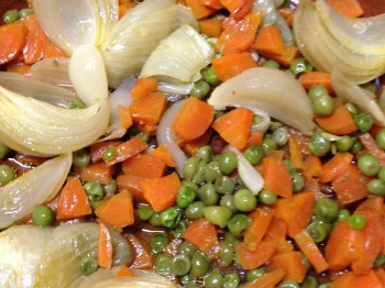 PIselli carote e cipolle