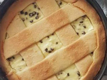 Crostata con ricotta e gocce di cioccolato