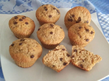 Muffin integrali con gocce di cioccolato