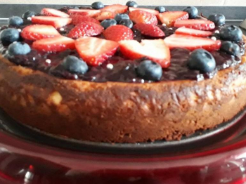 cheesecake mirtilli e fragole