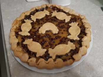 Crostata con marmellata al limone e gocce di cioccolato