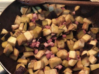 Melanzane e pancetta