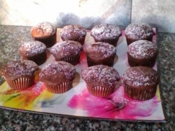 Muffin allo yogurt e cacao senza burro e uova