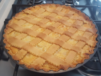Crostata ricotta pere e gocce di cioccolato