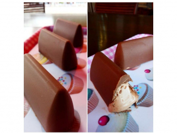 Gianduiotti giganti ripieni di mousse alla nocciola