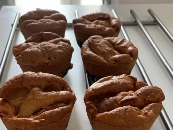 Muffin mele senza uova con grano cotto