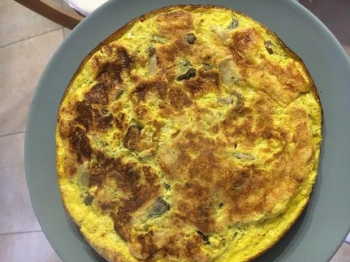 Frittata funghi e carciofi