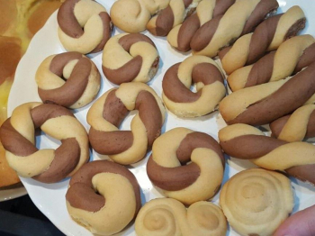 Biscotti bicolore senza burro