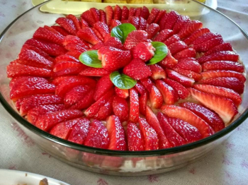 Torta mascarpone e fragole