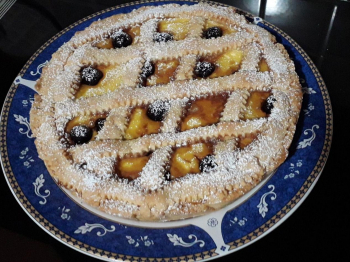 CROSTATA DI CREMA PASTICCERA E AMARENE