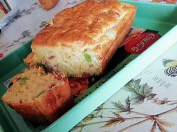 Plumcake salato fave salame e pecorino