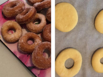 ciambelle o bomboloni fritte o al forno