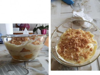 Tiramisù frutta e amaretti