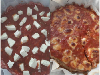 Pizza con carne macinata