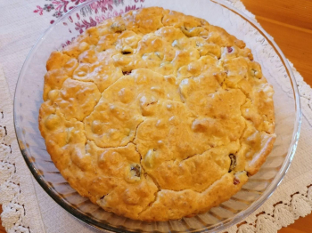Torta morbida salame e olive