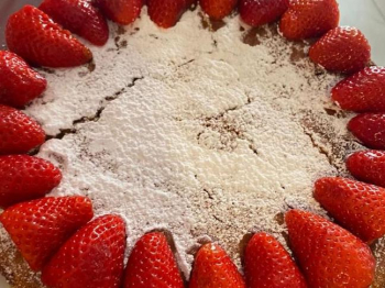 torta ricotta con fragole