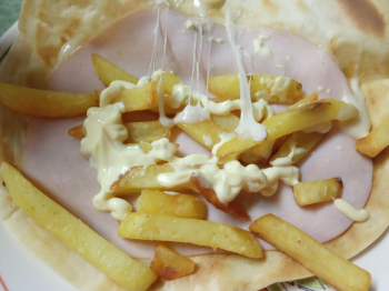 Crepes con petto di tacchino