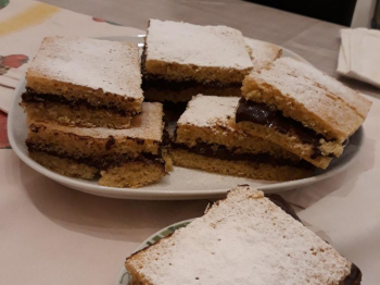 Trancetti con crema al cioccolato