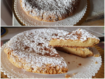 Crostata in padella con crema pasticcera