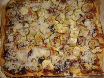 Focaccia di zucchine con grana