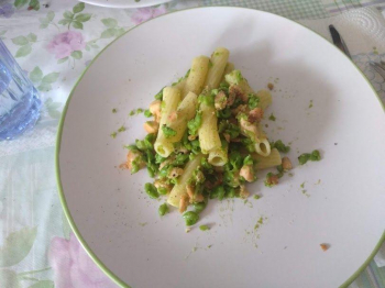 pasta piselli e salmone