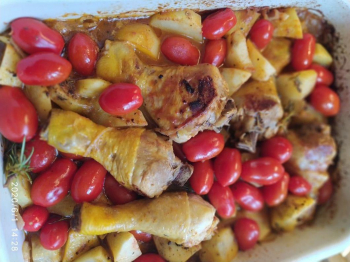 Fusi pollo pomodori e patate