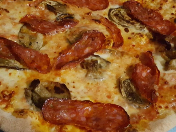 Pizza Spianata Romana e Melanzane Grigliate