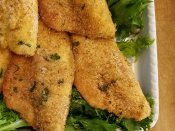 Filetti di branzino gratinato