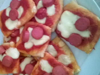 pizzette quadrate allo yogurt
