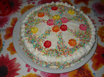 Torta con crema al pistacchio