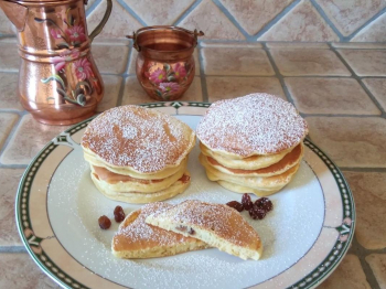 Pancake uvetta e rum