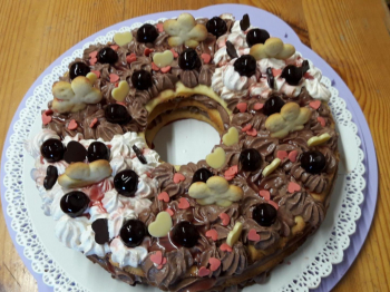 Cream tart bicolore all amarena